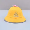 Berets Ldslyjr 2024 Cotton Solid Color Yellow Bucket Hat Fisherman Outdoor Travel Sun Cap For Child Boy And Girl 88