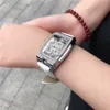 Ny era Running Watch Square Womens Full Diamond Womens Watch Womens Simple Light Luxury Small and Popular Playing Card Students