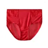 Women's Panties Genuine Silk Lace Underwear Red Comfortable Medium High Waisted Triangle Shorts And Leggings