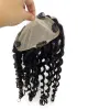 Toppers Pezzo di capelli vergini brasiliani ricci profondi 15X15 CM Onda profonda Topper capelli umani Parrucca Base in seta Parrucchino da donna 5 clip nel perimetro