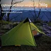 Tents and Shelters 2023 New Version 3F UL GEAR Lanshan 1 Ultralight Camping 3/4 Season 15D Silnylon Rodless Tent Outdoor Ultralight Camping Tent 240322