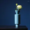 Vasen Nordic Keramik Vase Geometrische Kunst Dekorative Blumenarrangement Behälter Für Dekor Hause Wohnzimmer Ornamente