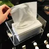 Embossing Modern Acrylic Facial Tissue Dispenser Box Cover / Decorative Napkin Holder Tb009