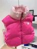 2024 Kid Down Vest Baby Designer Coat Kidsrockar Småbarn Maistcoat Winter Jacket tjock varma utkläder Kläder pojkar flickor jackor rosa vit barnjacka