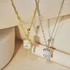 Chains Karachi Light Luxury Necklace Women's High Grade Zircon Inlaid Temperament Y-shaped Pendant Fashion Collar Chain