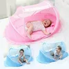 Folding Baby Mosquito Nets Baby Bedding Crib Netting Bed Mattress Pillow Three-piece Suit For 0-3 Years Old Children 240318