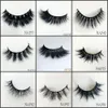 nos EUA 100 pares de olhos grossos Les Hand Make Fake Eyeles Dramatic Volume False-eyeles 3D Les Cilios Mink para ferramenta de maquiagem O1mj #