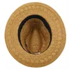 Chapéus de aba larga Chapéus de balde Chapéus simples e de alta qualidade chapéu de palha masculino larga praia marrom chapéu dobrável grande osso masculino plus size verão feminino chapéu Fedora 24323