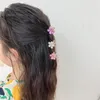 ヘアアクセサリー4/5pcかわいいクリスタルフラワーミニカニクランプ女の子女性スウィートパールクリップクローメタルバレットチルドレン