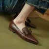 カジュアルシューズOchanmeb Real Leather Women Flat Loafer