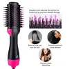 Brosses 1000W Sèche-cheveux Brosse à air chaud Styler et Volumizer Lisseur Cheveux Bigoudi Peigne Rouleau Une Étape Électrique Ion Sèche-cheveux Brosse