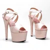 Dance Shoes Lady 17CM/7inches PU Upper Plating Platform Sexy High Heels Sandals Pole 068