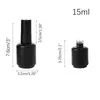 5/10/15 ml glas nagellackflaskor tomma påfyllningsbara nagelgel polska ctainers med penselmake makeup verktyg nagelkonst accores 119y#