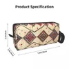Depolama Çantaları Fas Berber Halı Boho Stil Tuvalet Çantası Antika Bohem Makyaj Kozmetik Organizatör Güzellik Dopp Kit Kılıf