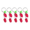 Porte-clés pendentif en fleurs décoratives, 5 pièces, simulation de légumes, modèle de chou chinois, pour voiture