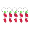 Decorative Flowers 5pcs Simulated Vegetable Pendant Keychain Chinese Cabbage Model Keyring For Car