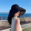 Hüte mit breiter Krempe Eimerhüte 2023 Sommer breiter Hut Cowboy Damen Outdoor Angeln Wandern Strandhut Atmungsaktiver und UV-beständiger Sonnenhut mit breiter Krempe 24323