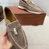 Casual Shoes Comfort Walking Women Shoes High-Quality Suede New Casual Flat Shoes Hot Sale Winters Loafers Mens Metal Lock Driving Shoes T240323