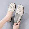 Casual Shoes Summer Womens Leather Hollow Out Sneakers Luxury Moccasins Ladies Loafers Breathable Mother Zapatos Mujer