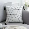 Pillow Simple Style Black & White Geometric Stripe Square Decorative Covers 18x18in Bohemia Home Chair Seat Throw Case