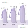 Tumblers 25oz Sublimation Sports Water Bottle Aron 304 캠 여행용 스테인레스 스틸 텀블러 누출 스포츠 6 색상 Del Ottx1을 떨어 뜨릴 수 있습니다.