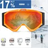 Goggles Obaolay Ski Lunettes de soleil Hiver Goggles extérieurs Snow Snowboard Lunets Snow Mothobile ANTIFOG UV400 LENS SKI FEMMES GO