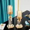 Ljusstakares ingång Crystal Ornaments Light Luxury Home Decoration Romantic Candlelight Dinner Decor for Table Candlestick L