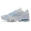 Tuned Mens Tn 3 Plus Diseñador Zapatillas para correr Tns III Malla Al aire libre Negro Blanco Utilidad Láser Azul 25 Aniversario Aqua Hyper Violet Femme Mujer Zapatillas Chaussure