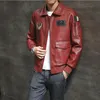 Herenjassen Alligator Grain Oranje Bomber Leren Jas Amerikaanse maat Avirex Casual Atletisch Dikke Schapenvacht Flight Suit Cool Jacketstop