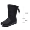 Boots Women Warm Snow Boots Winter Plus Size Lightweight Mid Calf Boots Thicksoled Comfort Cotton Shoes Bota De Neve Feminina