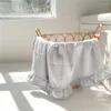 Blankets Ruffled Baby Muslin Swaddle Cotton Soft Blanket For Born Girl And Boy Wrap Sleepsack Bath Towel 120 120cm