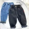 Samt Winter Warme 2-7T Jeans für Mädchen Hosen Jungen Herbst Oberbekleidung Kleidung Teenager Hosen Kinder Kinder Kleidung junge Jeans 240315