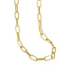 Chaînes en gros bijoux minimalistes 5.2mm trombone lien chaîne collier 925 argent sterling gros plaqué or