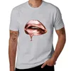 Men's Tank Tops Lip Drip T-Shirt Summer Short Plus Size T Shirts Men Clothing