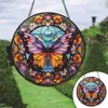 Decorative Flowers Ful Circular Butterfly Pendant Beautiful Design Decoration Easy Installation Stunning Flower Wreath