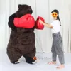 Costumes de mascotte 2m énorme costume d'ours de boxe Iatable adulte complet portable mascotte marche sauter costume scène porter carnaval robe divertissement