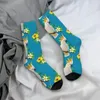 Мужские носки Белый какаду, тропический попугай, забавный винтажный домашний питомец, птица, Harajuku, новинка, носки для экипажа, подарочный узор с принтом