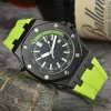 2024 Mens watch Luxury Brand Top quartz watches oak hexagon bezel man Business wristwatch Fashion Rubber strap Sports Wristwatches Modern watches