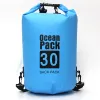 Сумки ПВХ водонепроницаемые сухой пакет 5 л 10 л 20 л 30 л. Открытый дайвинг складной хранение Женщины пляжная сумка для плавания Rafting River Ocean рюкзак