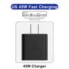 Lämplig för Samsung 45W Head S22/S21/S23/Note10 Charger Dual Type C Super Fast Charging
