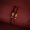 Braccialetti con ciondoli Moda misura regolabile Bracciale intrecciato a forma di pesce Koi fortunato per coppia di amici cinesi con cordino rosso