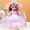 30 cm 1/6 Girl Princess Doll Set 23 Joints Movible 30cm BJD Doll med kläder Princess Dress Dolls Girls Birthday Present Toys 240308