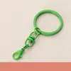 Schlüsselanhänger 10 teile / los 30mm Kette Schlüsselanhänger Kreative Bonbonfarben Überzogener Karabinerverschluss Haken Schmuckherstellung für Schlüsselbund
