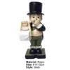 Toilet Butler met Papierrolhouder Hars Ornament voor Badkamer Super Schattig Hars Huis Sculptuur Woondecoratie Drop 240323