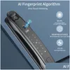 Serrures de porte 3D Face Smart Lock Caméra de sécurité Moniteur Intelligent Mot de passe d'empreinte digitale Biométrique Clé électronique Déverrouiller Usmart Go Dro Otlg6