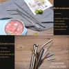 Schroevendraaiers 100pcs Metal Straws Can Be Reused 304 Stainless Steel Drinking Water Pipes 215 Mm X 6 Mm Curved Straws and 50 Straight Straws