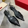 Escarpins de créateur pour femmes, bout pointu, sandales à talons hauts en cuir véritable, chaussures formelles en dentelle en forme de métal, chaussures de fête sexy pour femmes, chaussures de mariage en cuir véritable, taille 35-44