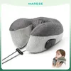 マッサージネックピローズMARESE U2 ELECTRIC NECK MASSAGER SHIATSU MASSAGE U SHAPE with熱頸部頸部リラックス充電式旅行ポータブル240322