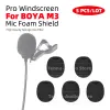 Accessories 5PCS For BOYA BYM3 BY M3 M 3 Windproof Lavalier Microphone Sponge Windscreen Tie Clip On Windshield Lapel Mic Foam Pop Filter