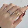luxury 18k gold designer rings for women party 925 sterling silver decussate diamond ring woman jewelry womens daily outfit travel beach dating gift box size 5-9